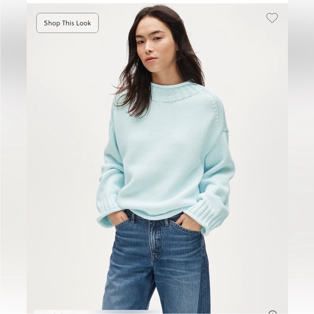 J.Crew 2025 Rollneck™ Cotton Sheer Blue
Oversized Sweater